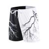 BOOMLEMON Mens Mesh Graphic Print Shorts Casual Fashion Cool Shorts Retro Active Gym Streetwear Short Pants(Novelty Black White Lightning XL) view 3