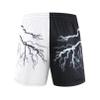 BOOMLEMON Mens Mesh Graphic Print Shorts Casual Fashion Cool Shorts Retro Active Gym Streetwear Short Pants(Novelty Black White Lightning XL) view 4