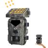 Trail Camera, 1080P 30fps 20MP Solar Trail Camera, Trail Cameras with Night Vision Motion Activated Waterproof, 60 Degree Detection Angle Night Vision IP65 Waterproof view 1