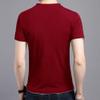 Generic Men's V Neck Cotton T Shirts Casual Stylish Fitted Stretch Workout Tees Slim Fit Soft Basic Henley Fashion T-Shirt (X-Large,Wine Red) view 3