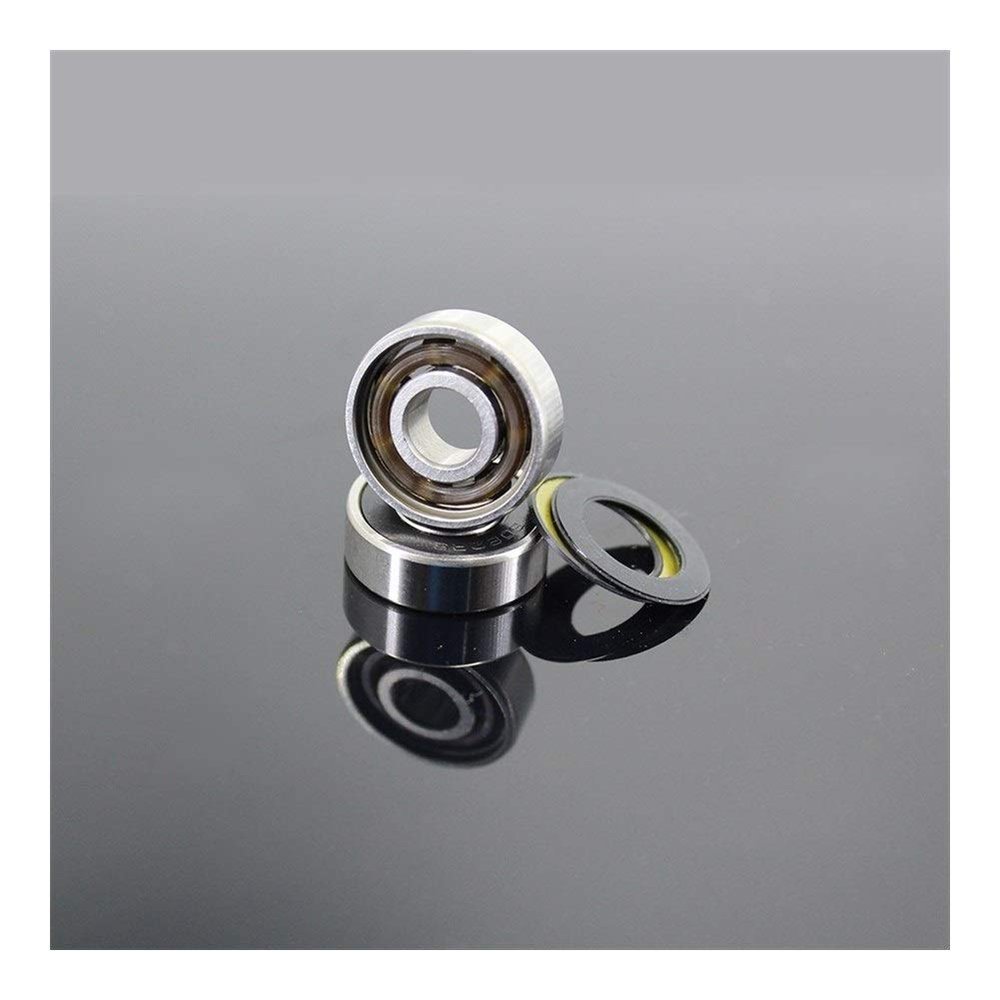 KNKQZXVDF 608 2RS Hybrid Ceramic Bearing ABEC-7 8x22x7mm Skateboard Spinner Ceramic Nitride Pro Series Ball Bearings 608RS Si3N4