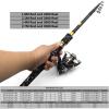 Telescopic Fishing Rod Combos Carbon Telescopic Fishing Rod Extended Handle Lure Trout Spinning Rod Reel Combos Beginner Travel Fishing Set Portable Fishing Rods Outdoor Fishing Poles (Size : Fishing view 2