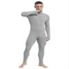 Lejafay Men Spandex Athletic Jumpsuit Full Body Skin-Tight Unitards Bodysuit Catsuit Dance Costume Gray X-Large view 1