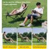 2pcs Beach Chair Lounger Lightweight Beach Chair with Foot Rest Portable Recliner for Adults with Adjustable Backrest Storage Bag Folding Camping Chair for Fishing Outside Sports Picnic,Black, 1 view 3