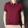 NineFit Basics Men's Short Sleeve Shirt Muscle Outdoor Tactical Army Polo Shirts Slim Fit Business Muscle Solid Color Henley Top (4X-Large,Wine Red) view 2