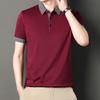 NineFit Basics Men's Short Sleeve Shirt Muscle Outdoor Tactical Army Polo Shirts Slim Fit Business Muscle Solid Color Henley Top (4X-Large,Wine Red) view 3