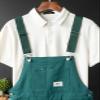 GINZOUS Men's Y2K Fancy Color Bib Overalls Shorts Size 29 Turquoise view 3