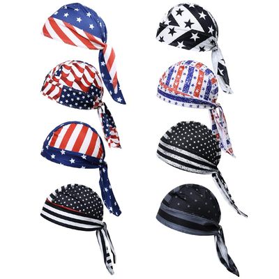 8Pcs Do Rag Skull Cap for Men Women Sweat Wicking Doo Rag Helmet Liner Cooling Cap Motorcycle Cycling Head Wraps Bandana Beanie Hat