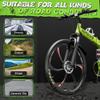 MarKnig 26 Inch Adult Folding Bikes/Mountain Bikes, 21 Speeds Mountain Bicycles with Full Suspension, Dual Disc Brake, High Carbon Steel Frame, Foldable Bike for Men/Women/Teen, LH-Green view 3