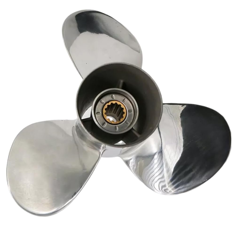 AQUAMAN Outboard Propellers for Honda Marine Motor BF25 BF30HP 9 7/8x11 Stainless Boat Prop,10 Tooch