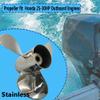 AQUAMAN Outboard Propellers for Honda Marine Motor BF25 BF30HP 9 7/8x11 Stainless Boat Prop,10 Tooch view 2