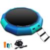 Inflatable Water Trampoline for Lake  10FT Recreational Water Bouncer for Beach, Floating Trampoline with Electric Pump, Beyond Marina Pool Bouncer for Adults for Outdoor Sports, Blue Green view 1