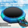 Inflatable Water Trampoline for Lake  10FT Recreational Water Bouncer for Beach, Floating Trampoline with Electric Pump, Beyond Marina Pool Bouncer for Adults for Outdoor Sports, Blue Green view 3