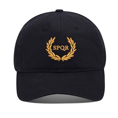 Baseball Hats Mens Women Rome SPQR Emblem 2 Embroidered Unisex Classic Adjustable Outdoor Dad Cap for Men (Black,7 1/2)