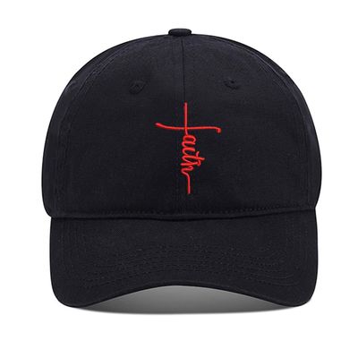 Baseball Hats Mens Women Jesus Cross 2 Embroidered Unisex Classic Adjustable Outdoor Dad Cap for Men (Black,7 1/2)