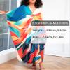 Caftans for Women Swimwear Baggy Beach Cover Up Dress Wave Striped Printed Colorful Maxi Kaftan Bohemian Turkish Sundress view 2