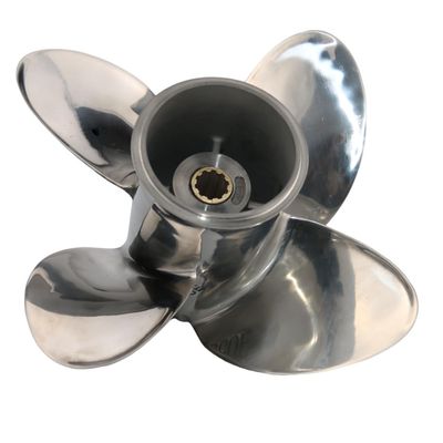 AQUAMAN Outboard Propellers for Honda Marine Motor BF25 BF30HP 9 7/8x10 Stainless Boat Prop,10 Tooch 4Blade