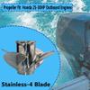 AQUAMAN Outboard Propellers for Honda Marine Motor BF25 BF30HP 9 7/8x10 Stainless Boat Prop,10 Tooch 4Blade view 3