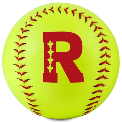 CybGene Initial Softball Gifts for Girls Teenager for Senior Night Birthday Graduation Christmas, Softball Ball for Team 12" - R