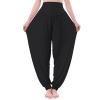 Women Pants High Waisted Yoga Pants Hippie Pants Boho Beach Plus Size Palazzo Pants Yoga Pants Closing Small (Black, S) view 1