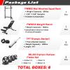 RitFit Multi-Functional Folding Squat Rack for Home Gym, 2.36'' x 2.36'' Wall Mounted Squat Rack with Attachments - Space Saving Squat Power Rack, Black view 2