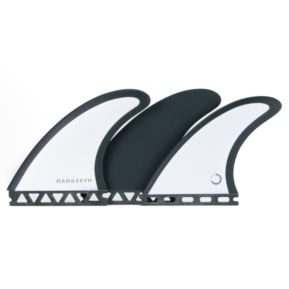 nanazero Honeycomb Thruster Fin I Single tab Cool Gray M - Surfboard fins, shortboard, Midlength