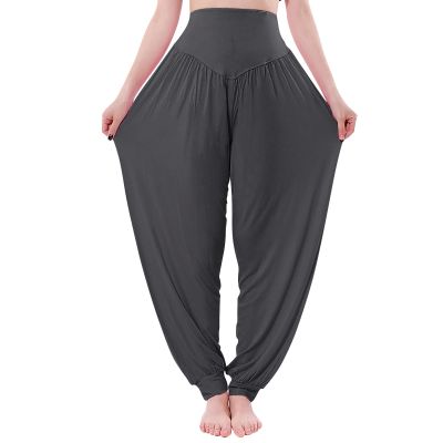 Women Pants High Waisted Yoga Pants Hippie Pants Boho Beach Plus Size Palazzo Pants Yoga Pants Closing (Dark Gray, M)