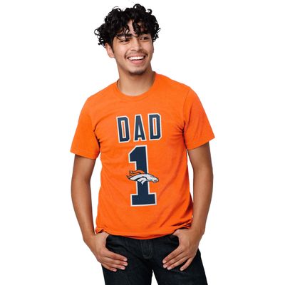 FOCO Denver Broncos NFL #1 Dad T-Shirt - Orange - XXXL