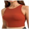 Lymzpwg Women's Yoga Vest High-Intensity Shock-Proof Shaping Running Fitness Sports Bra with Padding (Color : Brick red, Size : X-Large) view 1