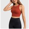 Lymzpwg Women's Yoga Vest High-Intensity Shock-Proof Shaping Running Fitness Sports Bra with Padding (Color : Brick red, Size : X-Large) view 2