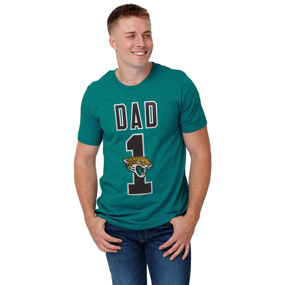 FOCO Jacksonville Jaguars NFL #1 Dad T-Shirt - Marine - XXL