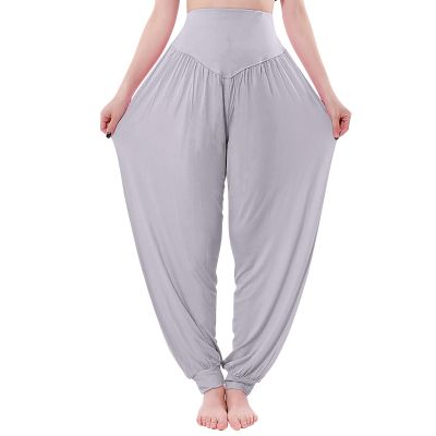 Women Pants High Waisted Yoga Pants Hippie Pants Boho Beach Plus Size Palazzo Pants Yoga Pants Closing Small (Grey, M)