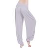 Women Pants High Waisted Yoga Pants Hippie Pants Boho Beach Plus Size Palazzo Pants Yoga Pants Closing Small (Grey, M) view 2