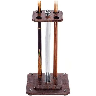 GLWJXSD Pool Cue Rack, Floor Cue Holder 4 Hole Wood Pool Cue Holder Cue Holder Floor Display Stand for Pool Bar and Club/Brown