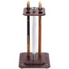 GLWJXSD Pool Cue Rack, Floor Cue Holder 4 Hole Wood Pool Cue Holder Cue Holder Floor Display Stand for Pool Bar and Club/Brown view 1