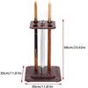 GLWJXSD Pool Cue Rack, Floor Cue Holder 4 Hole Wood Pool Cue Holder Cue Holder Floor Display Stand for Pool Bar and Club/Brown view 3