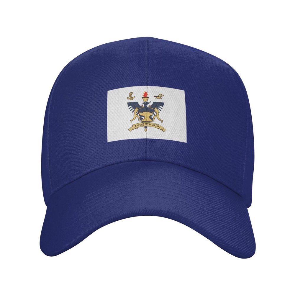 BASTU Flag of Racine, Wisconsin Baseball Cap for Men Women Dad Hat Classic Adjustable Golf Hats Blue
