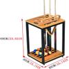 GLWJXSD Billiard Pool Wood Rack Holder for Snooker- Supplies Floor Stand,8 Clubs,4 Drinking Glasses 1 Triangle and Ball Position,Iron Frame Structure view 3