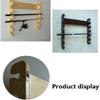 GLWJXSD Pool Cue Rack, 6 Holes Wall-Mounted Display Stand,for Family Billiard Room Wood Billiard Supplies/Black view 2