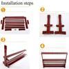 GLWJXSD Porous Billiard Frame, Multifunction Wood Rack Snooker Club Fishing Rod Display Stand, 47 holes view 4