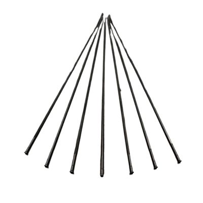 WHAiYAN 20Pcs/Lot Pillar PSR 1423 Flat Bladed Spoke 14G Gauge 2.0mm Stainless Steel Straight Pull Black Road Bike Raios (Color : 258mm)