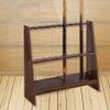 GLWJXSD Freestanding Pool Cues Racks, Floor-Mounted Fishing Rod Display Racks,Holds 10 Cues,for Schools,Homes,Clubs/Teak Grain 60x18x57cm view 2