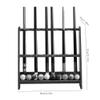 GLWJXSD Freestanding Pool Cues Racks, Floor-Mounted Fishing Rod Display Racks,Holds 10 Cues,for Schools,Homes,Clubs/Teak Grain 60x18x57cm view 3