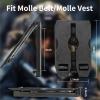 REXTECH Molle Attachments for Vests, Taser, Holsters, Mag Pouches, Backpacks, 3-inch Molle Adapter Clip for Holster (Pair with Mounting Hardware) 3'' Clip Adapter, 6 Screws and 2 Screw Nuts Included view 2