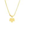 NineFit Basics 316L Stainless Steel Gold Color Maple Leaf Pendant Necklace Earrings For Women Non-fading Jewelry Set (Necklace) view 1