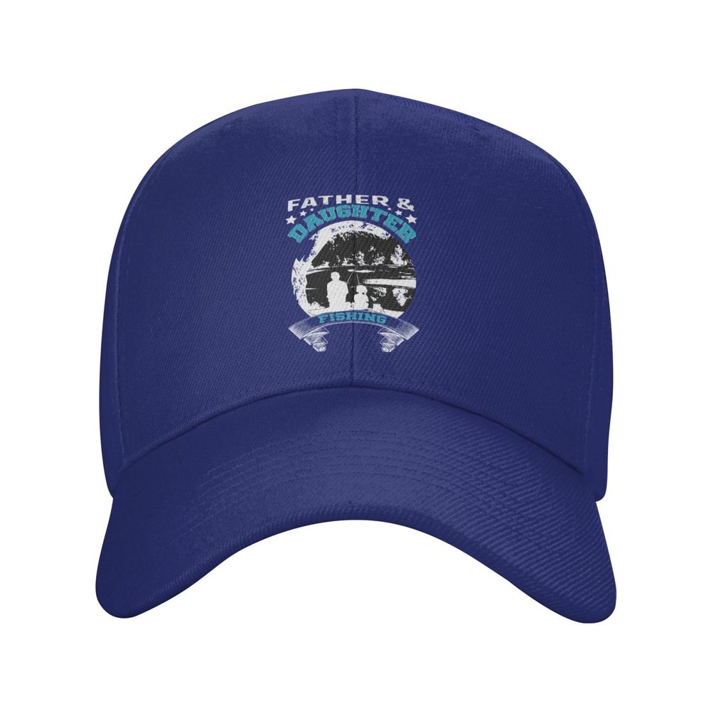 BASTU Father and Daughter Fishing Baseball Cap for Men Women Dad Hat Classic Adjustable Golf Hats Blue