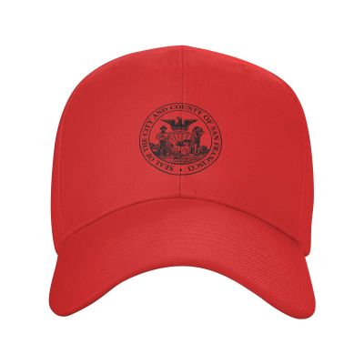 BASTU Seal of San Francisco Baseball Cap for Men Women Dad Hat Classic Adjustable Golf Hats Red
