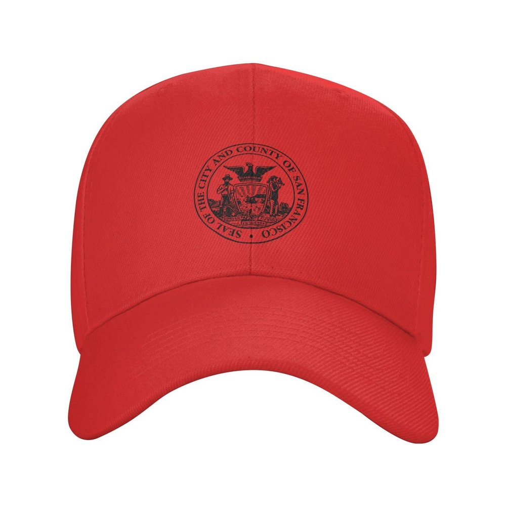 BASTU Seal of San Francisco Baseball Cap for Men Women Dad Hat Classic Adjustable Golf Hats Red