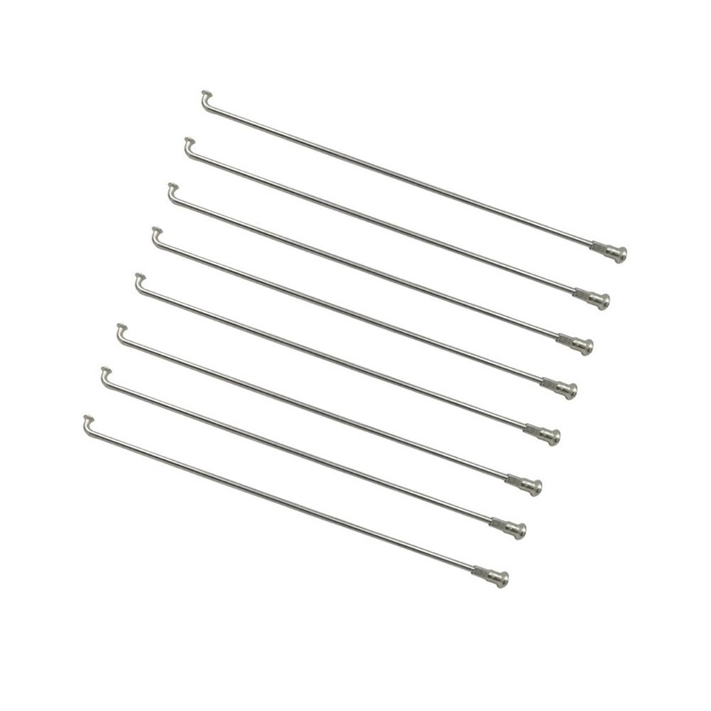 QIAOJUNMING 38pcs Sliver Color E-Bike Spokes 13G Diameter 2.3mm 304 Stainless Steel Material Electric Hub Motor Spokes with Brass Nipples (Color : 148mm)