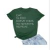 5X-Large Forest Green Mens Eat Sleep Drive Kids to Sports Repeat Funny Mom T-Shirt view 1